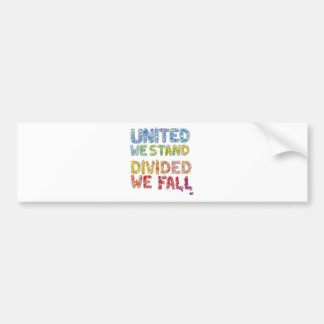 United we stand, verdeeld over ons Herfst Bumpersticker