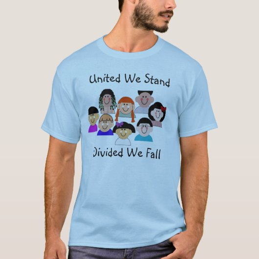 United we stand, verdeeld over ons Herfst T-shirt (Voorkant)
