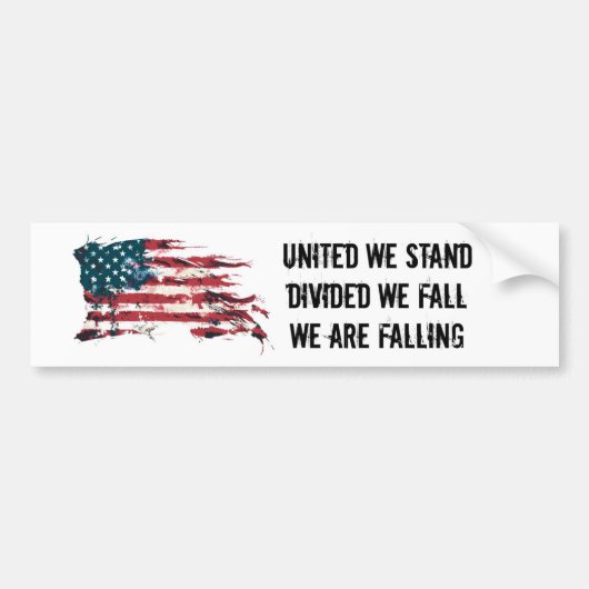 United We stand - verdeeld We Herfst Bumpersticker (Voorkant)