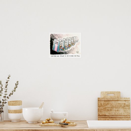 United we stand - verdeeld we herfst poster (Keuken)