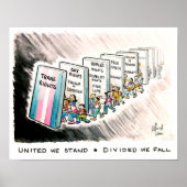 United we stand - verdeeld we herfst poster (Voorkant)