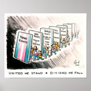 United we stand - verdeeld we herfst poster
