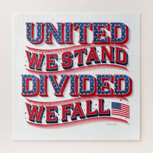 United We stand, verdeeld We Herfst Puzzle (20x20) Legpuzzel (Verticaal)