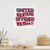 United We stand, verdeeld We Herfsten Poster 24x24 (Keuken)