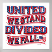 United We stand, verdeeld We Herfsten Poster 24x24 (Voorkant)
