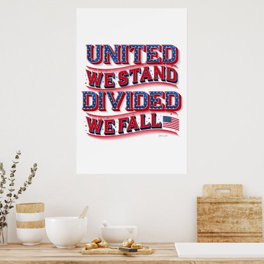 United We stand, verdeeld We Herfsten Poster 24x36 (Keuken)