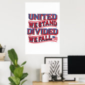 United We stand, verdeeld We Herfsten Poster 24x36 (Thuiskantoor)