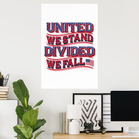 United We stand, verdeeld We Herfsten Poster 24x36 (Thuiskantoor)