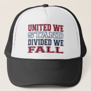 United We stand, verdeeld We Herfsten T-Shirts en Trucker Pet