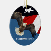 United We Stand/Verenigde Staten Keramisch Ornament (Rechts)