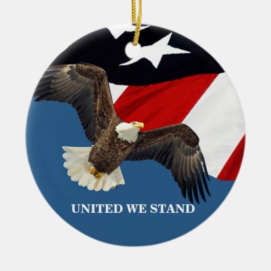 United We Stand/Verenigde Staten Keramisch Ornament (Voorkant)