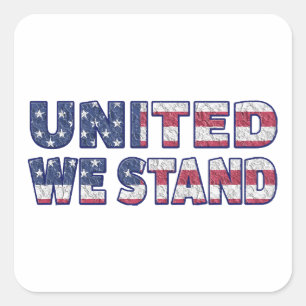 United we stand vierkante sticker