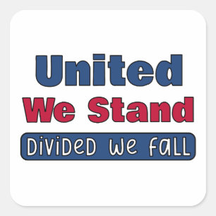 United We stand Vierkante Sticker