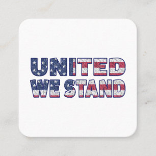 United we stand vierkante visitekaartje