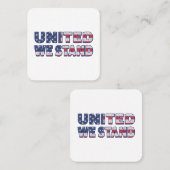 United we stand vierkante visitekaartje (Voorkant / Achterkant)