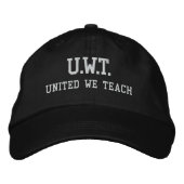 UNITED WE TEACH™ geborduurd Pet (Voorkant)