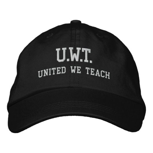UNITED WE TEACH™ geborduurd Pet (Voorkant)