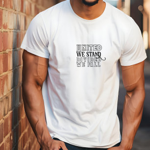 United wij staan zwart motivatie gezegde T-Shirt