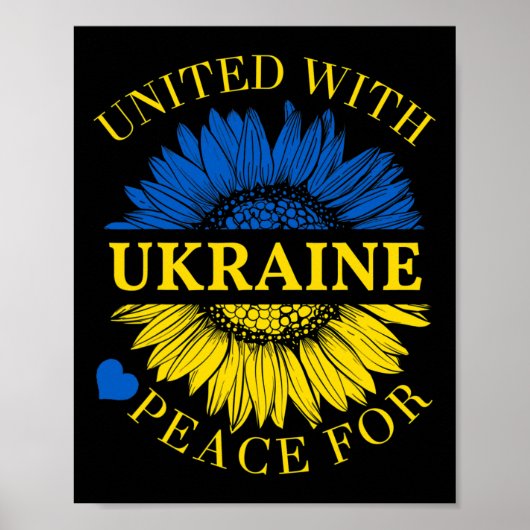 United With Ukraine Shirt Poster (Voorkant)