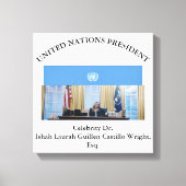 #UNITEDNATIONSPRESIDENT DR. #LAURAHCASTILLOS ESQ. CANVAS AFDRUK (Voorkant)