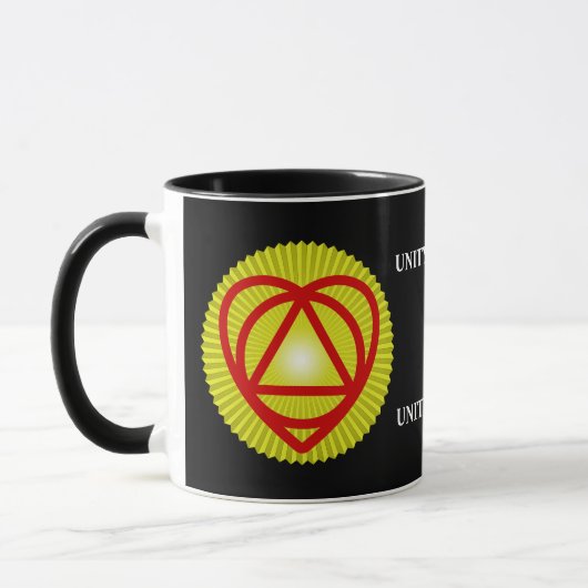 unitheïstische logo sunburst mok (Links)