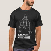 UNITY 22 Spaceship Two Galactic Space Rocket Launc T-shirt (Voorkant)
