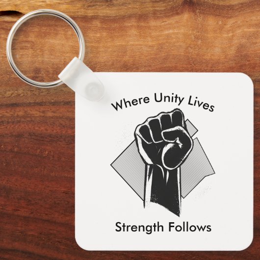 Unity and Strength Inspirational Sleutelhanger (Voorkant)