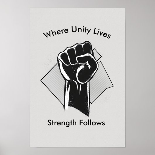 Unity and Strength Inspirational Wall Art Poster (Voorkant)