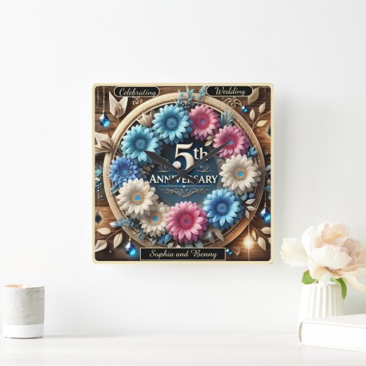 Unity Blooms: Jubileum vieren in stijl Vierkante Klok (Huis)