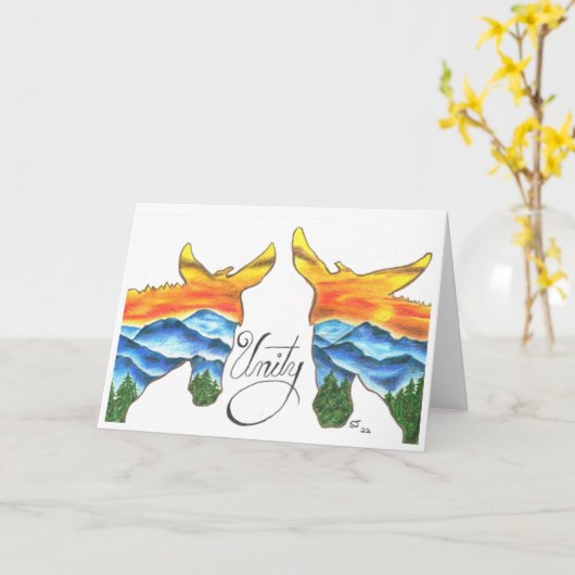 Unity Canyon Mules van Sherry Jarvis Folded Kaart (Gele Bloem)