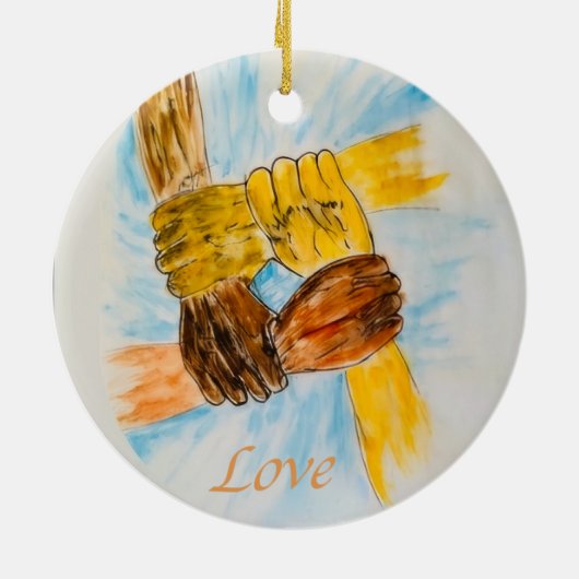 Unity Ceramic Circle Ornament (Achterkant)