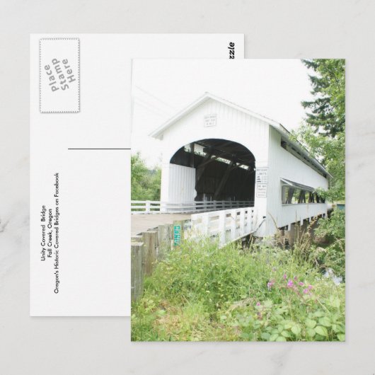 Unity Covered Bridge Briefkaart (Voorkant / Achterkant)