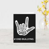 Unity Day Anti Bully Love Teken School Einde Peste Kaart (Gele Bloem)