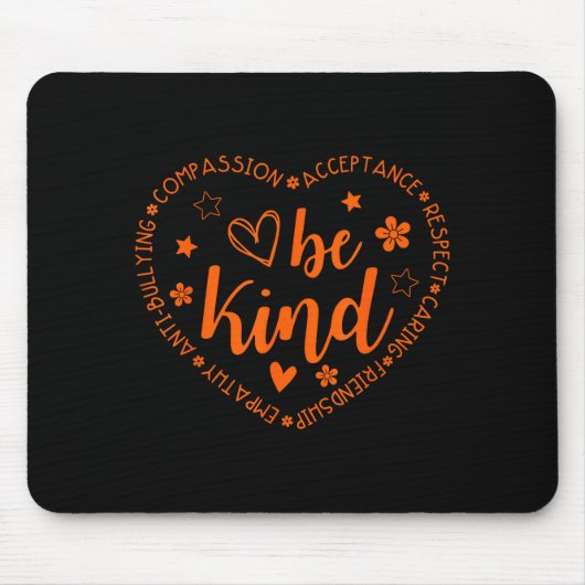 Unity Day Be Kind Kindness Orange Anti Bullying Te Muismat (Voorkant)