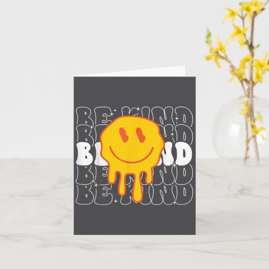 Unity Day Be Kind Kindness Smile Face Orange Groov Kaart (Gele Bloem)