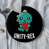 Unity Day Kind Dinosaurus TRex UnityRex Anti Bully Ronde Button 6,0 Cm (In situ)