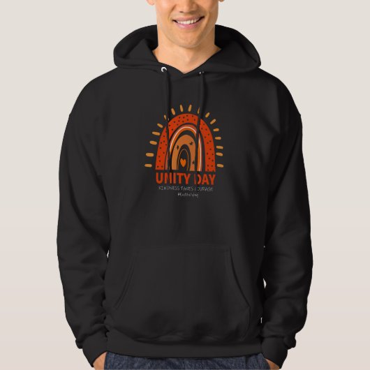 Unity Day Kindness Takes Courage Anti Bullying Pea Hoodie (Voorkant)