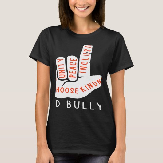 Unity Day Orange Kids 2022 Anti Bullying Love Sign T-shirt (Voorkant)