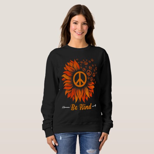 Unity Day Orange Sunflower Be Kind Anti Bullying Trui (Voorkant volledig)