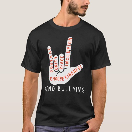 Unity Day Oranje 2021 Anti Bullying Love Sign Lang T-shirt (Voorkant)