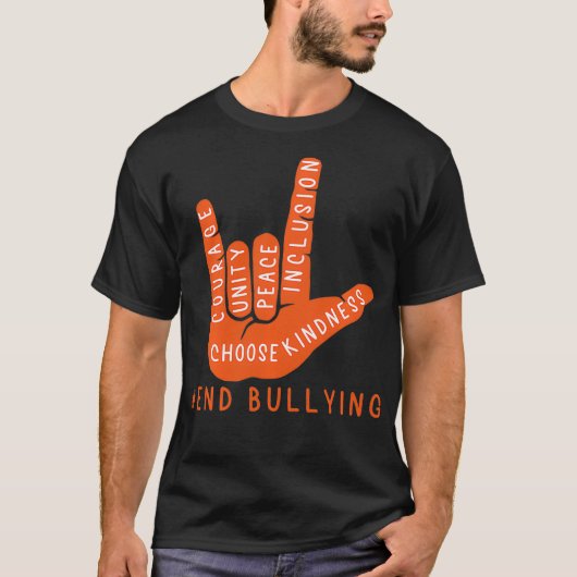 Unity Day Oranje Kinder 2021 Anti Bullying Love Si T-shirt (Voorkant)