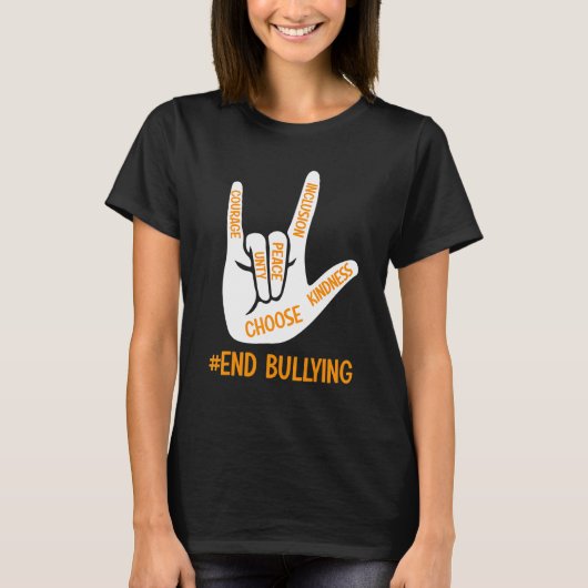 Unity Day Oranje Kinder 2022 Anti-Bullying Love Si T-shirt (Voorkant)