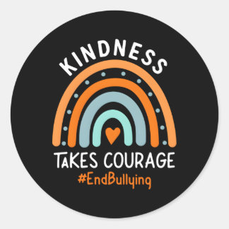 Unity Day Oranje Kindness neemt Courage End Bullyi Ronde Sticker
