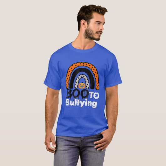 UNITY DAY Oranje T-shirt, Boo to Bullying Hallowee T-shirt (Voorkant volledig)