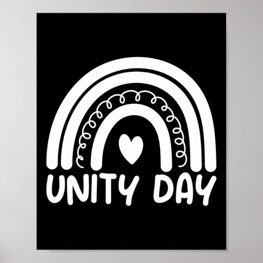 Unity Day Stop met het pesten van vriendelijkheid Poster (Voorkant)