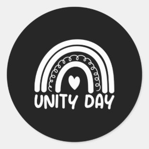 Unity Day Stop met het pesten van vriendelijkheid Ronde Sticker
