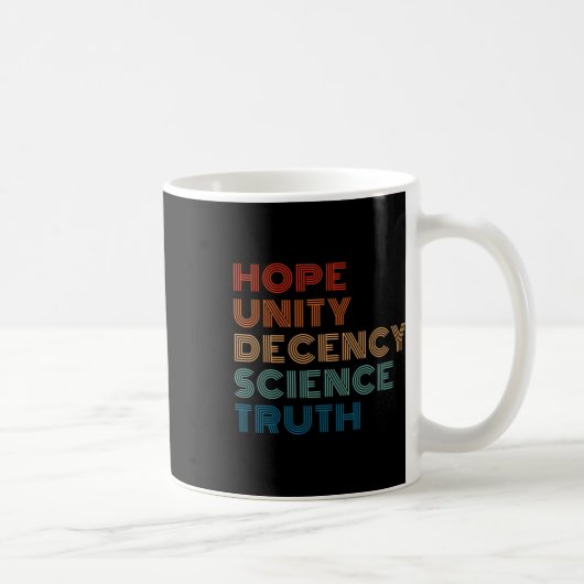 Unity Decency Science Waarheid Koffiemok (Rechts)