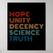 Unity Decency Science Waarheid Poster (Voorkant)