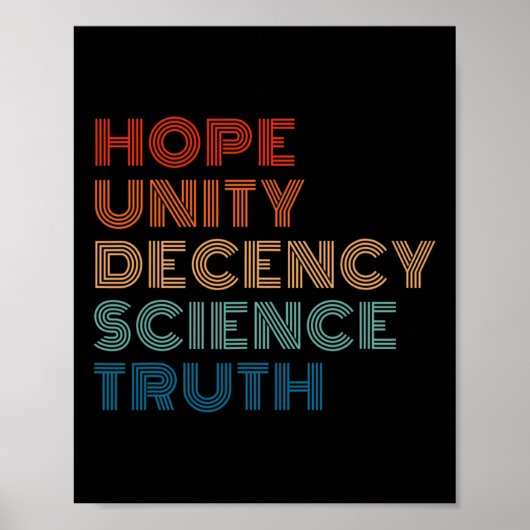 Unity Decency Science Waarheid Poster (Voorkant)