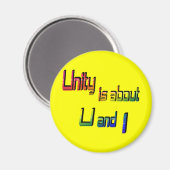 Unity gaat over U en I Magnet (Voorkant / Achterkant)